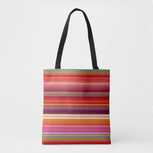 Tote Bag Couleurs rayées vintages (Devant)