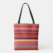 Tote Bag Couleurs rayées vintages (Dos)