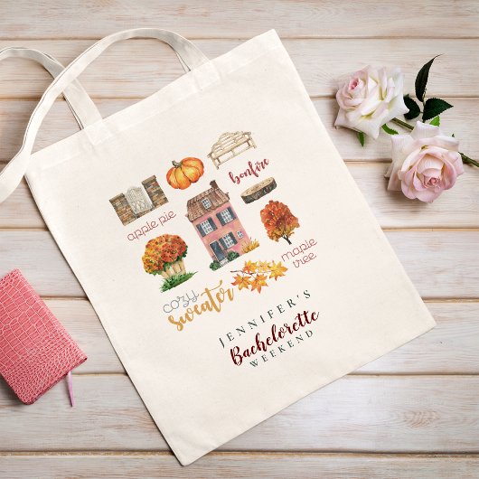Tote Bag Couleurs Rustiques d'Automne Enterrement de Vie de