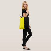 Tote Bag Couleurs simples LEMON JAUNE & votre texte (Sur le modèle)