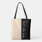 Tote Bag Couleurs simples LIGHT BROWN & votre texte (Dos)