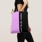 Tote Bag Couleurs simples LIGHT PINK & votre texte (De près)