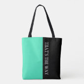 Tote Bag Couleurs simples MINT & votre texte (Dos)