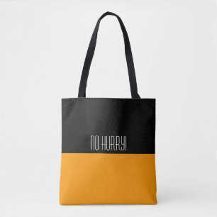 Tote Bag Couleurs simples ORANGE & votre texte