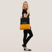 Tote Bag Couleurs simples ORANGE & votre texte (Sur le modèle)