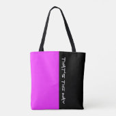 Tote Bag Couleurs simples PINK & votre texte (Dos)