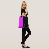Tote Bag Couleurs simples PINK & votre texte (Sur le modèle)