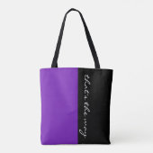 Tote Bag Couleurs simples PURPLE & votre texte (Dos)