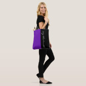 Tote Bag Couleurs simples PURPLE & votre texte (Sur le modèle)
