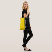 Tote Bag Couleurs simples SUN YELLOW & votre texte (Sur le modèle)