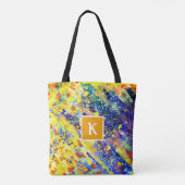 Tote Bag Couleurs vives en gras Monogramme Abstrait (Dos)