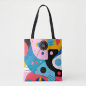 Tote Bag Couleurs vives formes géométriques modernes (Devant)