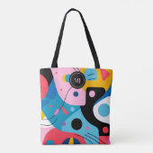 Tote Bag Couleurs vives formes géométriques modernes (Dos)