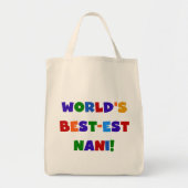 Tote Bag Couleurs vives Meilleurs T-shirts et cadeaux Nani (Devant)