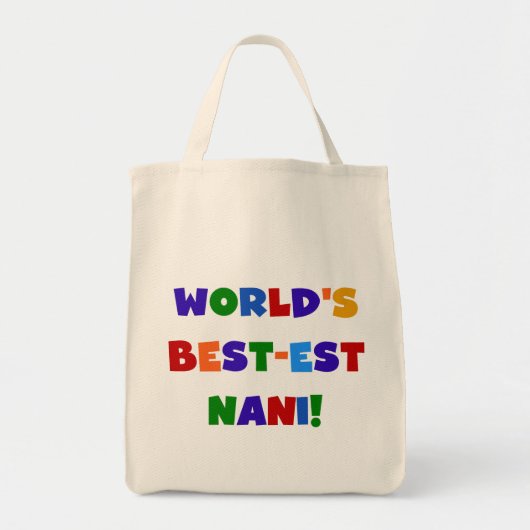 Tote Bag Couleurs vives Meilleurs T-shirts et cadeaux Nani (Devant)