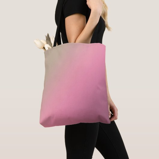 Tote Bag Couleurs vives rose beige rose pâle (De près)