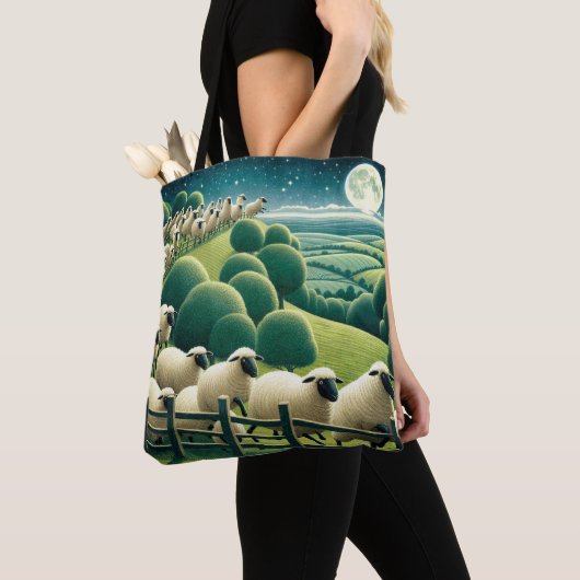 Tote Bag Counting Sheep (De près)