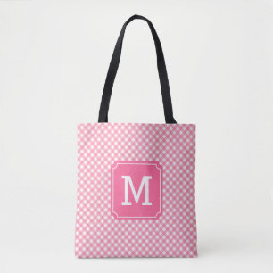 Tote Bag Country Chic Baby Pink En vichy Monogramme