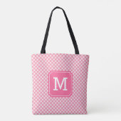Tote Bag Country Chic Baby Pink En vichy Monogramme (Dos)