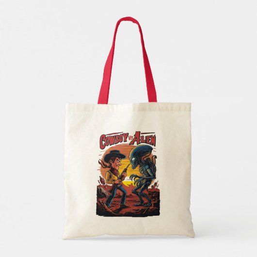 Tote Bag Coup de feu à Sundown - Cowboy vs Alien (Dos)