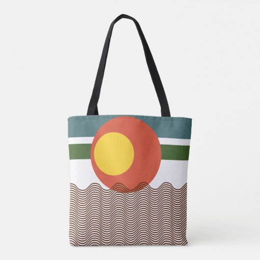 Tote Bag Coup de soleil Abstrait (Dos)