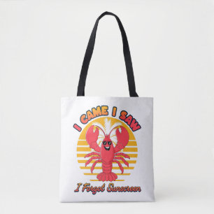 Tote Bag Coup de soleil au homard - Je suis venu, j'ai vu,