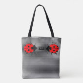 Tote Bag Coupables Ladybugs Sur Les Toiles D'Impression (Dos)