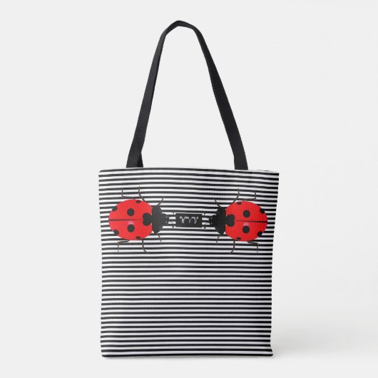 Tote Bag Coupables Ladybugs Sur Les Toiles D'Impression (Dos)