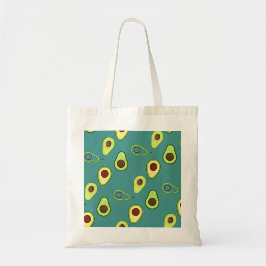 Tote Bag Coupe Avocado été Vert dégradé Motif (Devant)