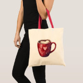 Tote Bag Coupe Cœur Rouge (Devant (produit))