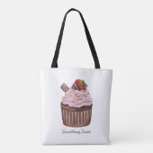 Tote Bag Coupe De Fraise Cute À L'Aquarelle (Dos)