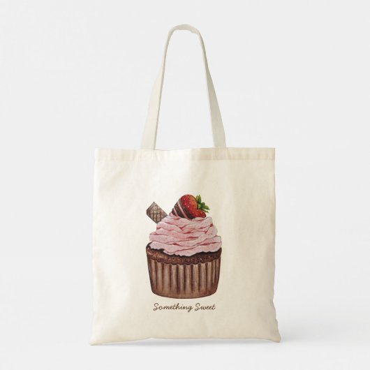 Tote Bag Coupe De Fraise Cute À L'Aquarelle (Dos)