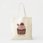 Tote Bag Coupe De Fraise Cute À L'Aquarelle (Devant)
