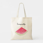 Tote Bag Coupe de pastèque Nom personnalisé Bridesmaiers ca (Dos)