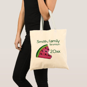 Tote Bag Coupe de pastèque rose retrouvailles familiales pe