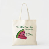 Tote Bag Coupe de pastèque rose retrouvailles familiales pe (Devant)