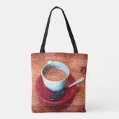 Tote Bag Coupe d'Espresso et nuage de mots cuillis (Dos)