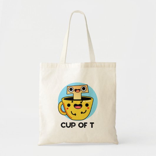 Tote Bag Coupe T Funny Alphabet Thé Pun (Devant)