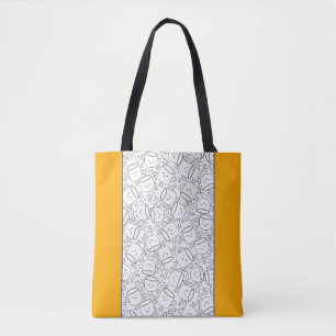 Tote Bag Coupes Kawaii modernes et Doodle étoiles