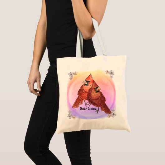 Tote Bag Couple Cardinal (Devant (produit))