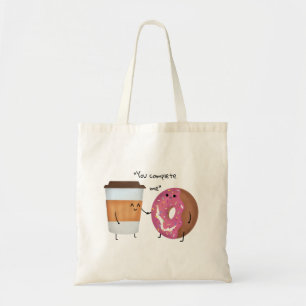 Tote Bag Couple complet de café et de beignets
