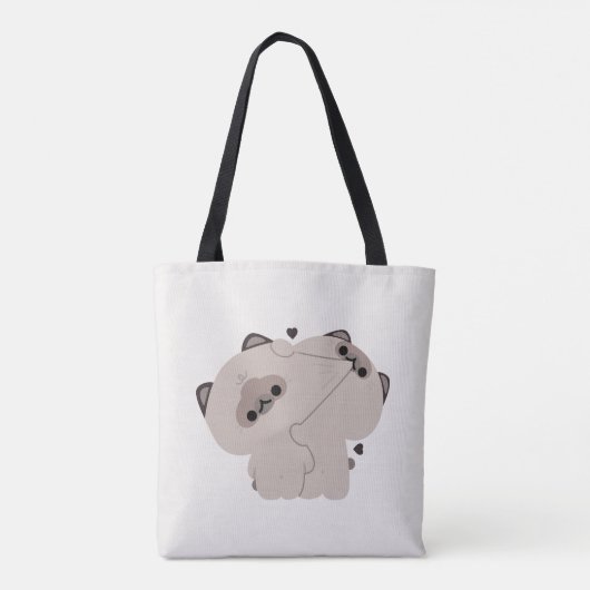 Tote Bag Couple de chat balinais (Dos)