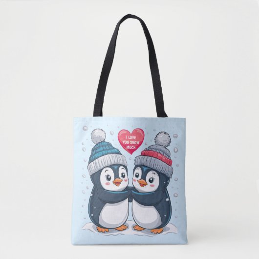 Tote Bag Couple de pingouin (Devant)