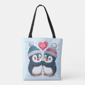 Tote Bag Couple de pingouin (Dos)
