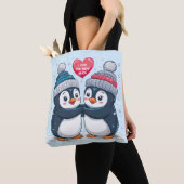 Tote Bag Couple de pingouin (De près)