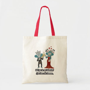 Tote Bag Couple de singes drôles pour la Saint-Valentin