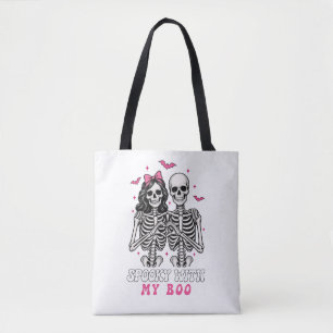 Tote Bag Couple de squelettes d'Halloween assortis