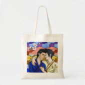 Tote Bag Couple Gay Dans Le Style De L'Art Japonais Ukiyo-e (Devant)