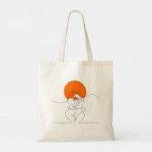 Tote Bag Couple lesbien minimaliste Customisé (Dos)