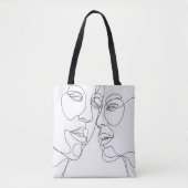 Tote Bag Couple Line Art (Devant)